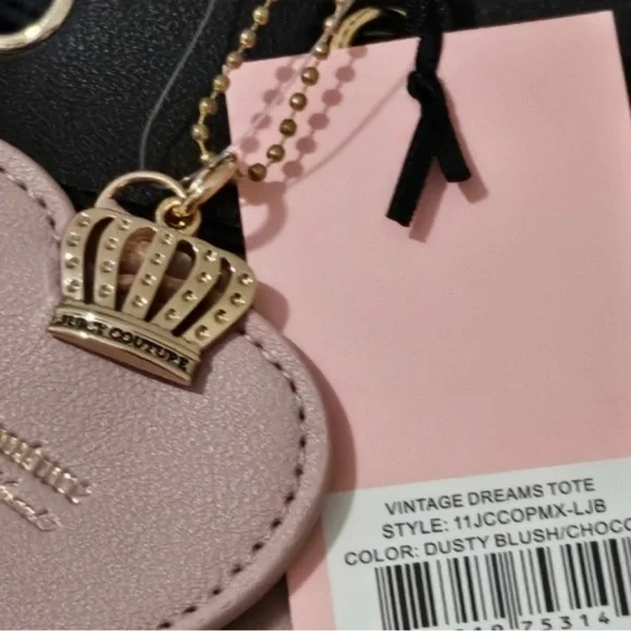 ❌SALE❌Juicy Couture Vintage Dreams Tote Daydreamer HTF dusty blush amd chocolate - Picture 5 of 7